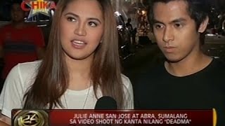 24Oras: Julie Anne San Jose At Abra, sumalang sa video shoot ng kanta nilang &quot;Deadma&quot;