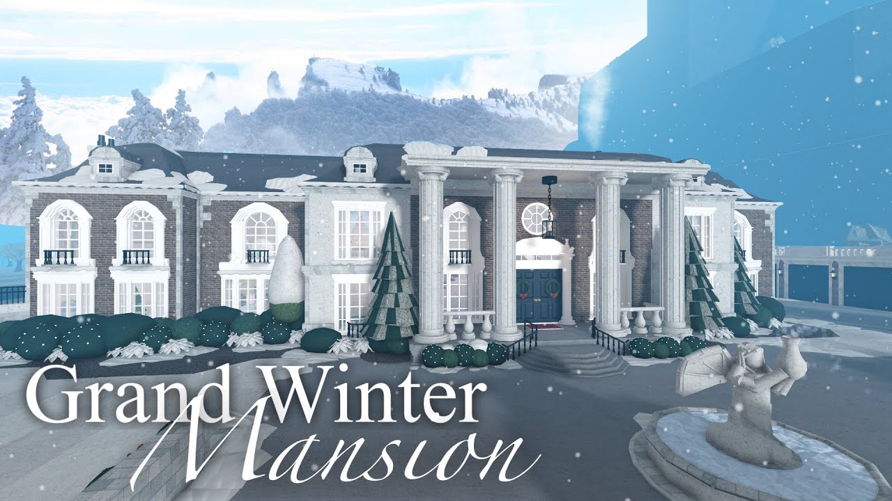 Grand Winter Mansion - Bloxburg Speedbuild Part 2/2 - 1.1M