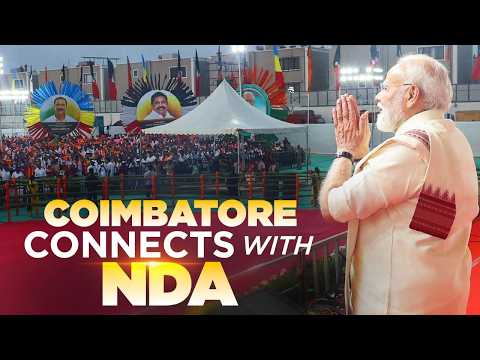 PM Modi participates in a massive public meeting in Coimbatore