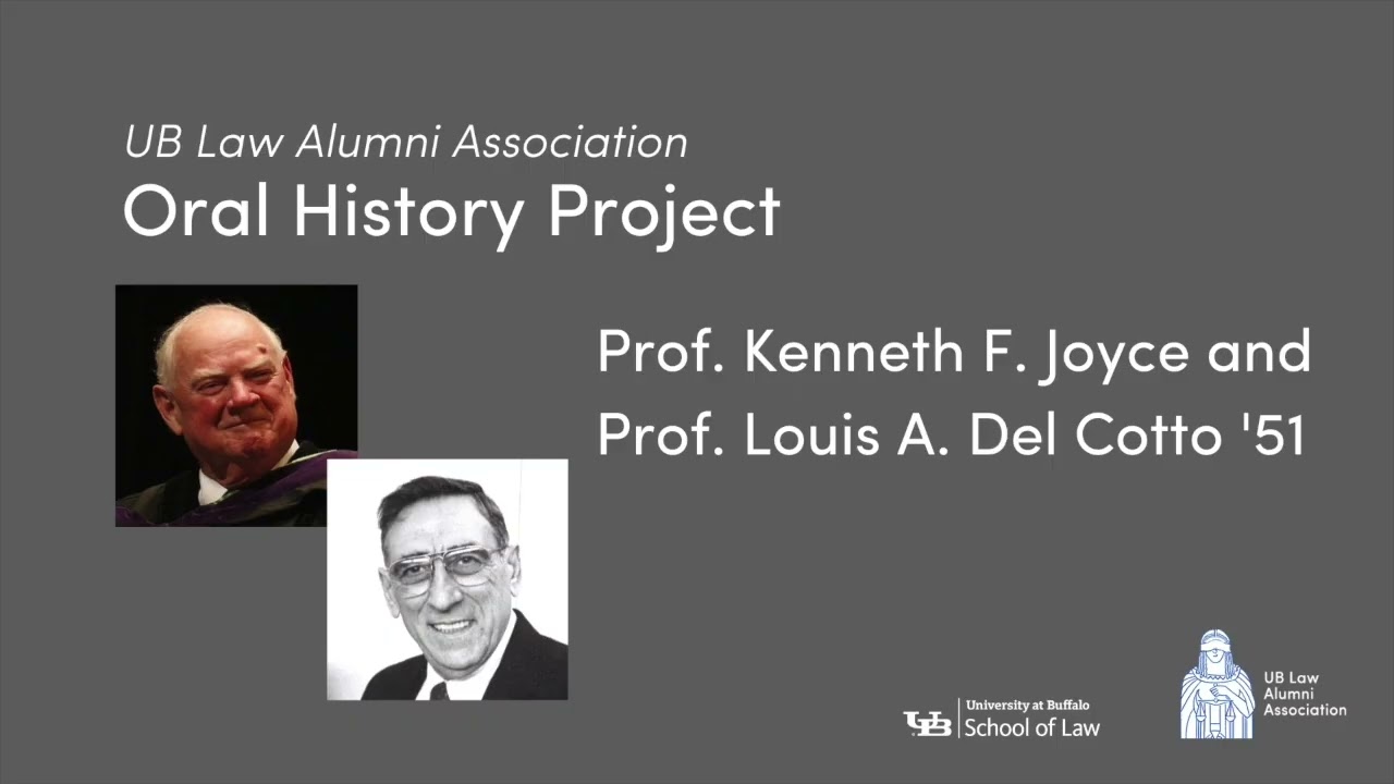 Static text - Oral History Project Prof. Kenneth Joyce and Louis DelCotto (this video is audio only) 