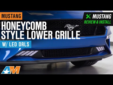 2018-2021 Mustang Honeycomb Style Lower Grille with LED DRL Stripes Review & Install