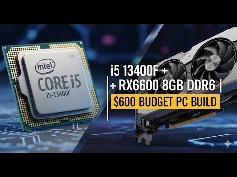 🔥 $600 Gaming PC Build | i5-13400F + RX 6600 8GB – 1080p/1440p Beast! | PC Build