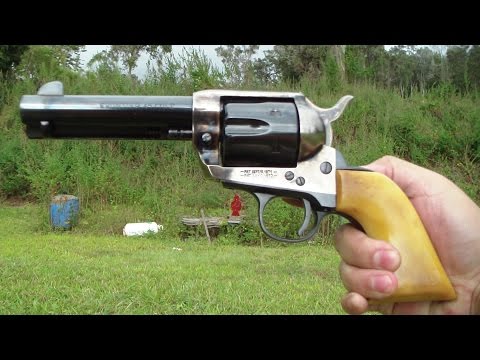 Cimarron frontier model 45 LC shooting close up. BATJAC J.W.