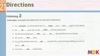 Tactics for Listening Third Edition Basic Unit 21 Direction
