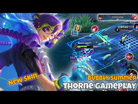Thorne New Skin "Bubbly Summer" Dragon Lane Gameplay | Arena of Valor Liên Quân mobile CoT