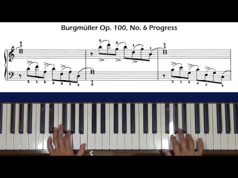 Burgmuller Op. 100, No. 6 Progress Piano Tutorial