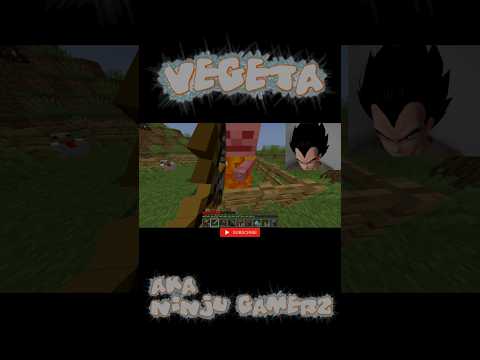 "Vegeta's EPIC Minecraft Showdown with Villagers!" #ninjugamerz #funnyshorts