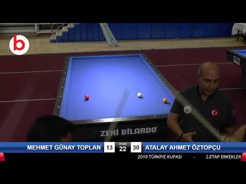 MEHMET GÜNAY TOPLAN & ATALAY AHMET ÖZTOPÇU Bilardo Maçı - 2019 TÜRKİYE KUPASI 2.ETAP ERKEKLER-5.ÖN ELEME