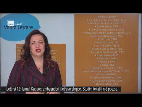 Letërsi 12 - Ismail Kadare: ambasadori i letrave shqipe. Studim teksti i një poezie.