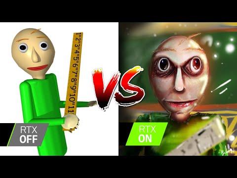 IN REAL LIFE | BALDI'S BASIC || RTX ON VS RTX OFF ||| #inreallife #rtx