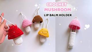 Crochet mushroom lip balm holder 🍄 Easy for beginners #movadiy