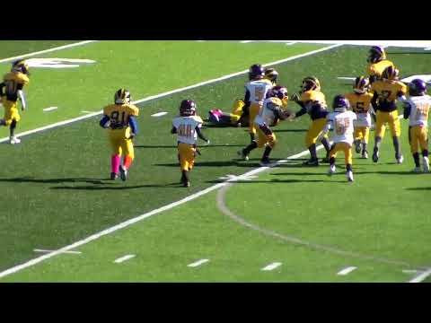 Westland Meteors' Willie Wilborn tackles Rochester Gold runner for 3 yard loss