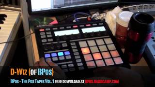 MASCHINE: D-Wiz of BPos makes a underground hip-hop/reggae instrumental/beat LIVE using the Maschine