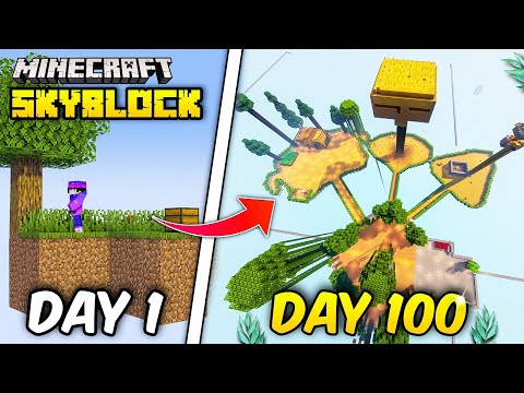 I survived 100 days In SKYBLOCK (Minecraft In Hindi)