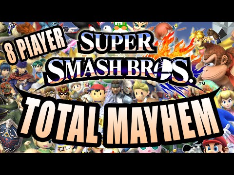 Super Smash Bros. 8 PLAYER MADNESS (#1) Total Mayhem!
