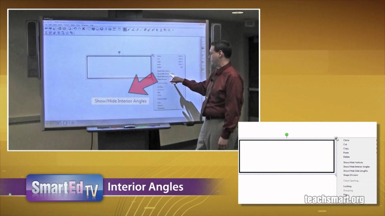 SMART Board Tutorial: Interior Angles Feature in SMART Notebook Math Tools