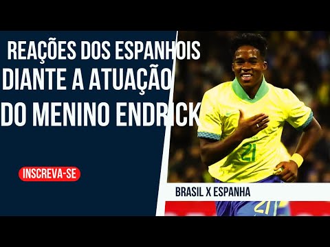 react dos espanhois no gol de endrick contra a espanha