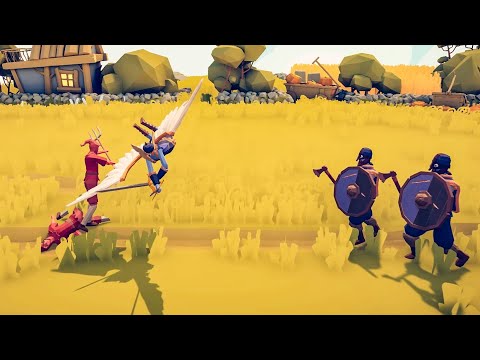 FARMER TEAM vs VIKING TEAM  - Totally Accurate Battle Simulator TABS