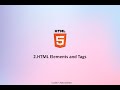 HTML Elements and Tags