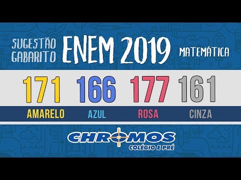 Gabarito ENEM 2019 CHROMOS - Prova Amarela: Questão 171 | Matemática