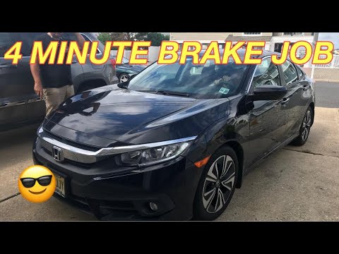 HONDA CIVIC REAR BRAKES REPLACEMENT - Changing Brake Pads and Rotors on a 2017 Honda Civic. So easy!
