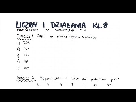 Liczby i działania - klasa 8 - GWO - Matematyka z plusem - sprawdzian - pdf w opisie