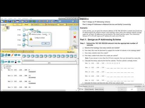8.1.4.7 packet tracer - subnetting scenario
