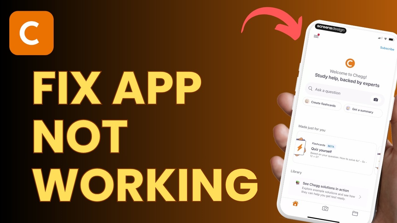 How to Fix Chegg App Not Working