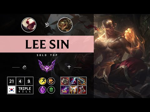 Lee Sin Top vs Renekton - KR Master Patch 14.12