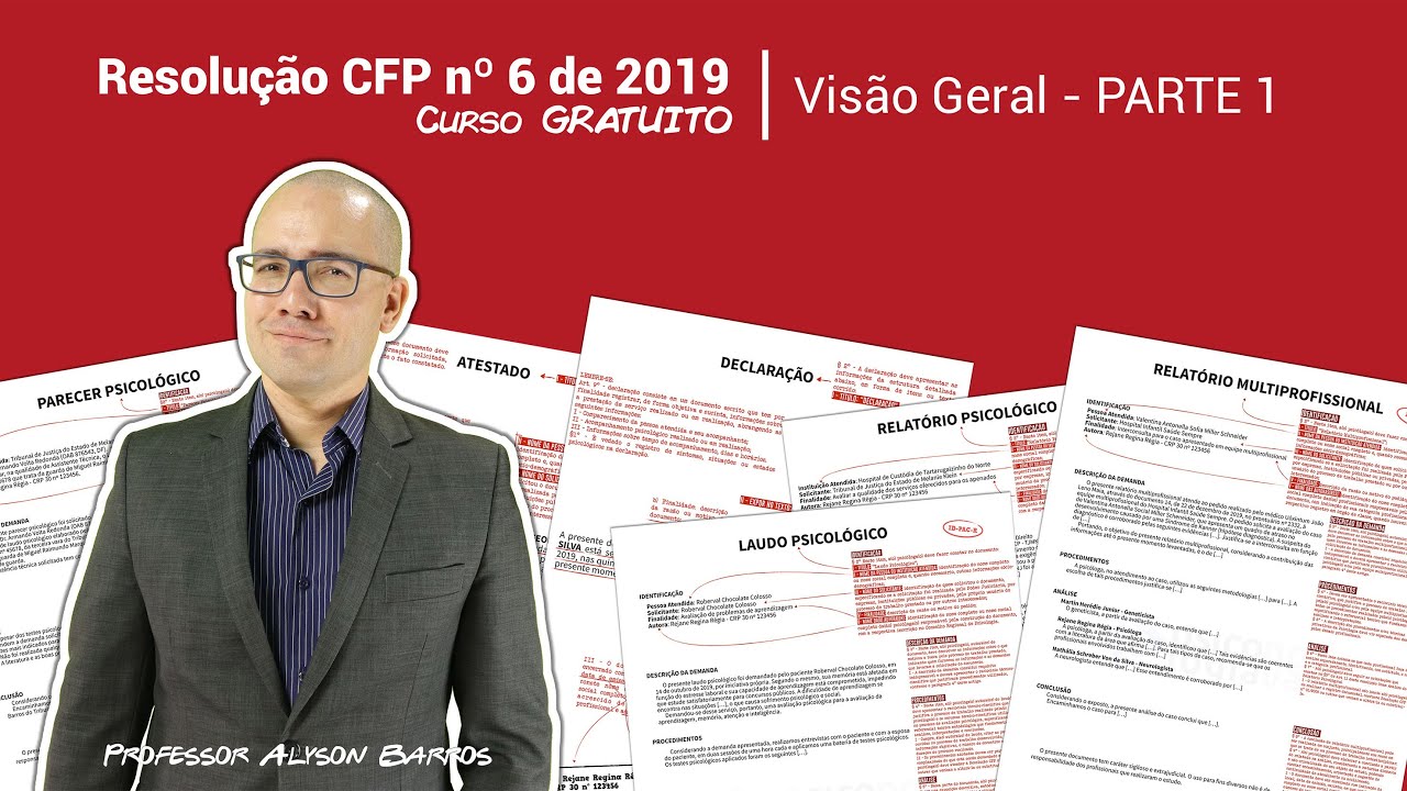 Documentos Psicológicos - Resolução CFP n 6 2019 PARTE GERAL 01