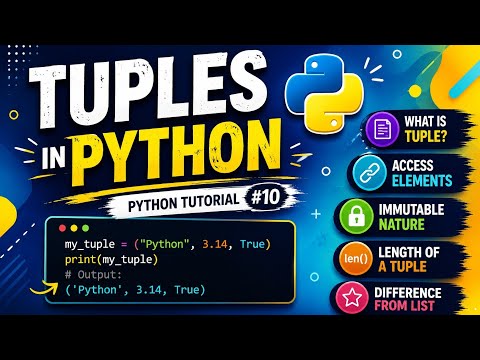 Tuples In Python 🐍 Python Tutorial 10 Python For Beginners Hinglish