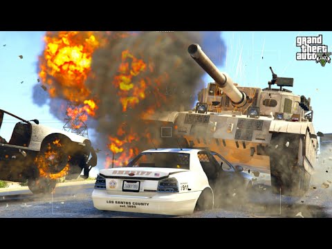 GTA 5 INSANE RHINO TANK CRASHES - IMPACT COMPILATION #7