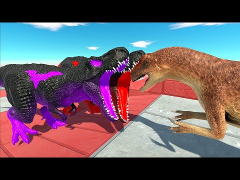 2x BATMAN T-REX DEATH CLIMB - Animal Revolt Battle Simulator