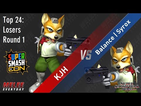 Super Smash Con 2017 - KJH (Fox) vs. Balance | Syrox (Fox) - SSBM - Top 24, Losers Round 1