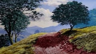 Como pintar paisagem com acrílico de parede parte 01