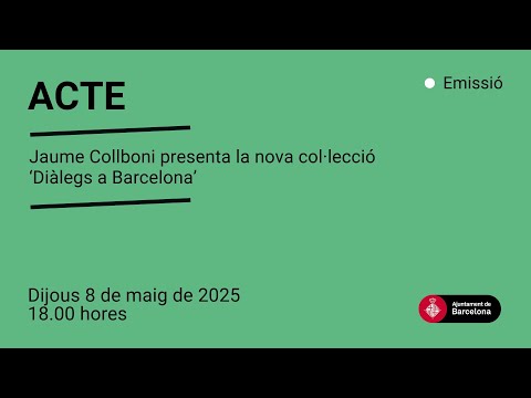Jaume Collboni presenta la nova col·lecció ‘Diàlegs a Barcelona’
