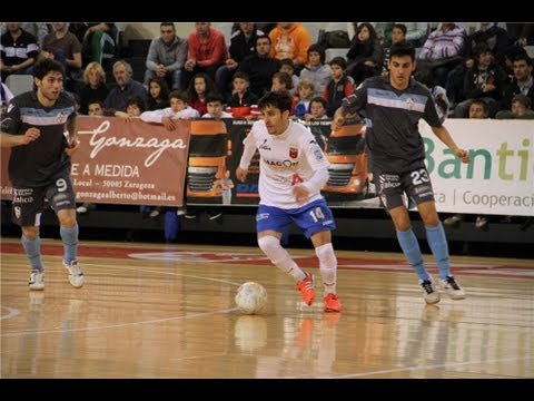 Umacon Zaragoza 2 -- Santiago Futsal 2. Jornada 22, Temp. 12/13 LNFS