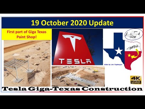 Tesla Gigafactory Texas 19 October 2020 Cyber Truck & Model Y Factory Construction Update (09:30AM)