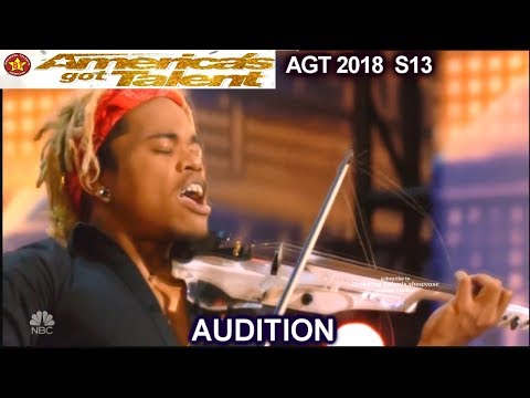 Brian King Joseph Electric Violinist INSPIRATIONAL America's Got Talent 2018 Audition AGT