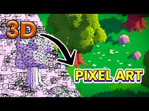 Stylized Grass & Trees for Pixel Art 3D in Godot 4