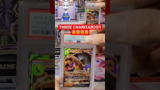THREE CHARIZARDS?! #pokemoncards #pokemontcg #pokemon #psa #charizard