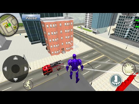 Iron Rope Hero Vegas City Simulator - Flying Ironman Ninja Gangster Fighting | Android GamePlay HD