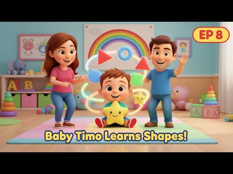 Baby Timo Learn Shapes Song! 📐 Circle, Square, Triangle, Star | Episode 8