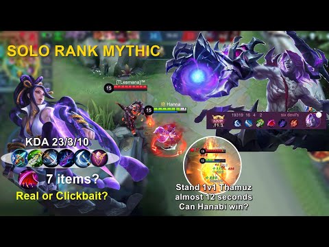 SOLO HANABI MYTHIC RANK GAMEPLAY #3 - 7 ITEMS BUILD ? 191K DAMAGE - 23 KILLS - TOP GLOBAL - NO MUSIC