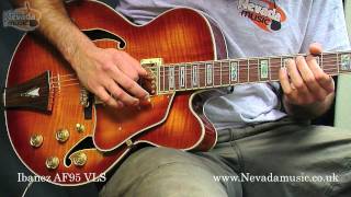 Video thumbnail for Ibanez Artcore AF95 Semi Jazz Guitar Violin Sunburst Demo - PMT by PMTVUK