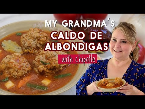 Mexican Albondigas Soup with chipotle