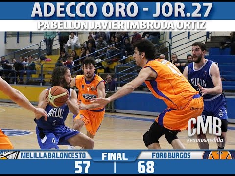 Resumen Club Melilla Baloncesto vs Ford Burgos (ORO 14/15 - J27)
