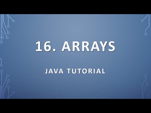 16 Arrays Java Tutorial