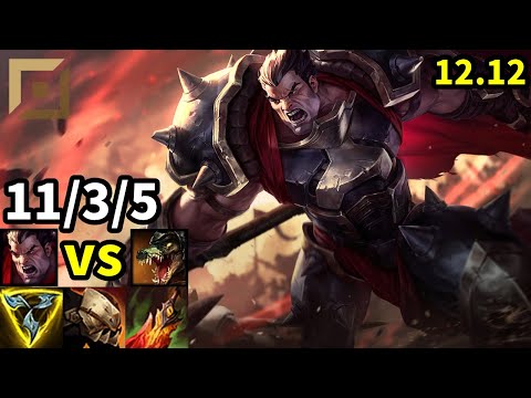 Darius Top vs Renekton - KR Master | Patch 12.12