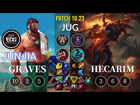 EDG JunJia Graves vs Hecarim Jungle - KR Patch 10.23